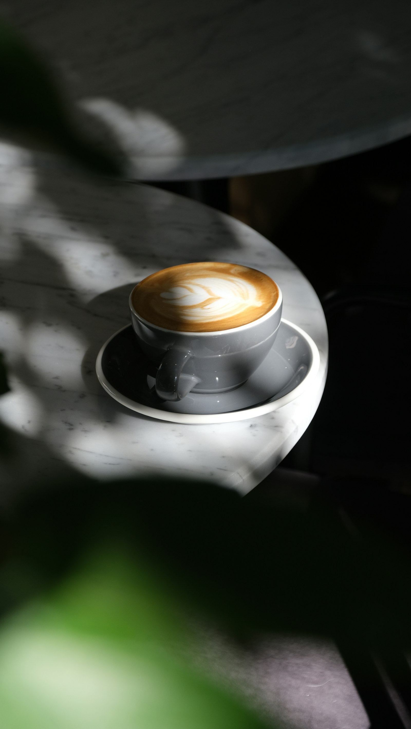 ラテアートのコーヒー